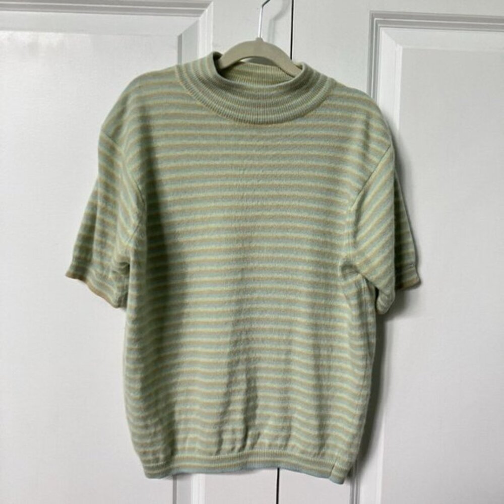 Vintage Holt Renfrew Ballantyne Cashmere Sweater Top Womens Stripe Knit